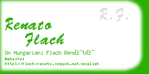 renato flach business card